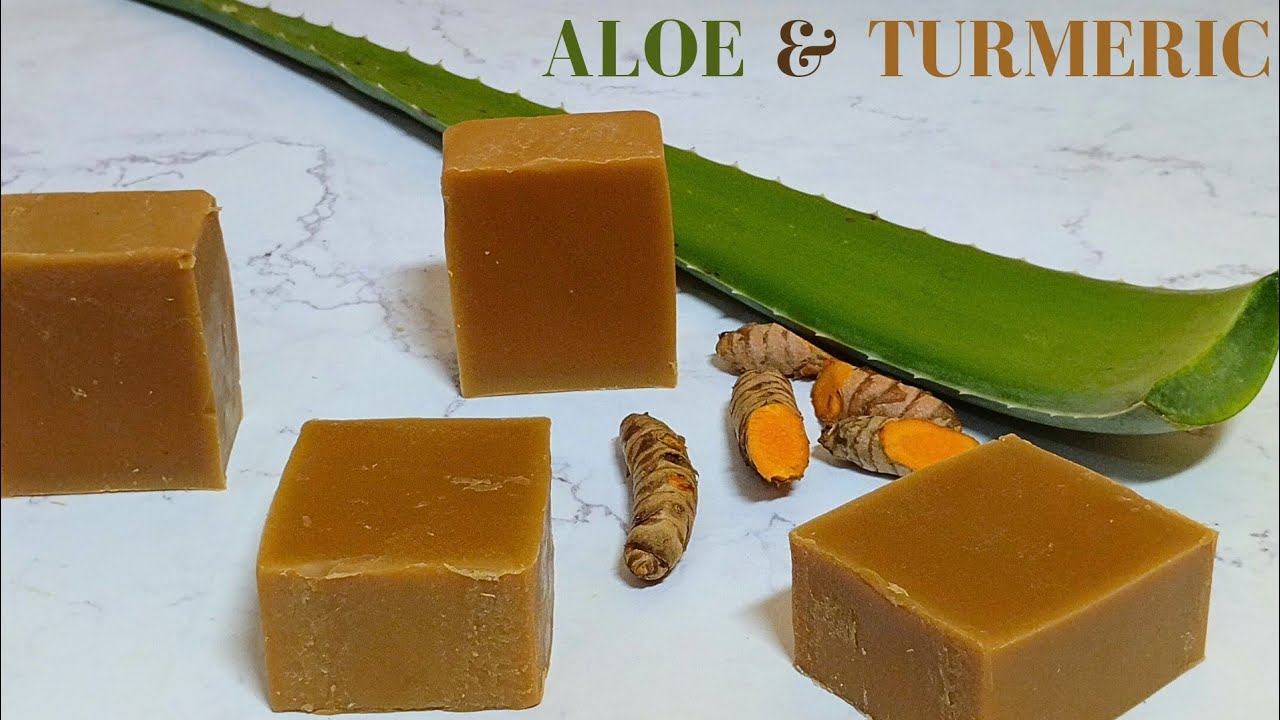 TURMERIC AND ALOE VERA COLD PROCESS SOAP! - YouTube