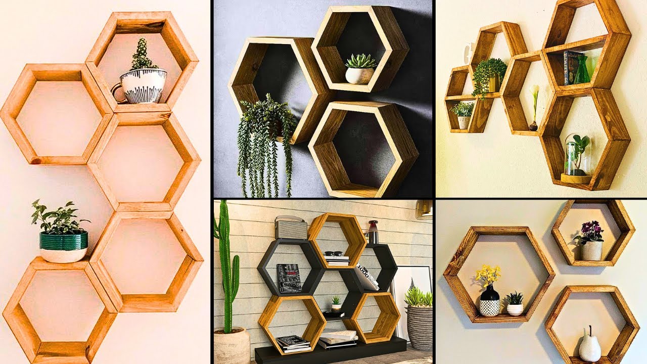 Geometric Hexagon Honeycomb Shelves – 100 Modern Wall Decor with Style