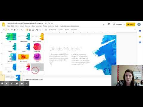 Multiplication and Division Word Problems - Google Slides - YouTube