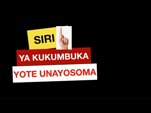 Video: Jinsi Ya Kukumbuka Msimbo Wa Siri