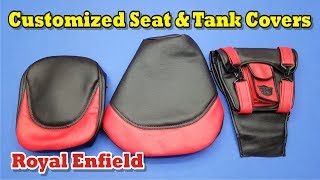 royal enfield leather tank cover