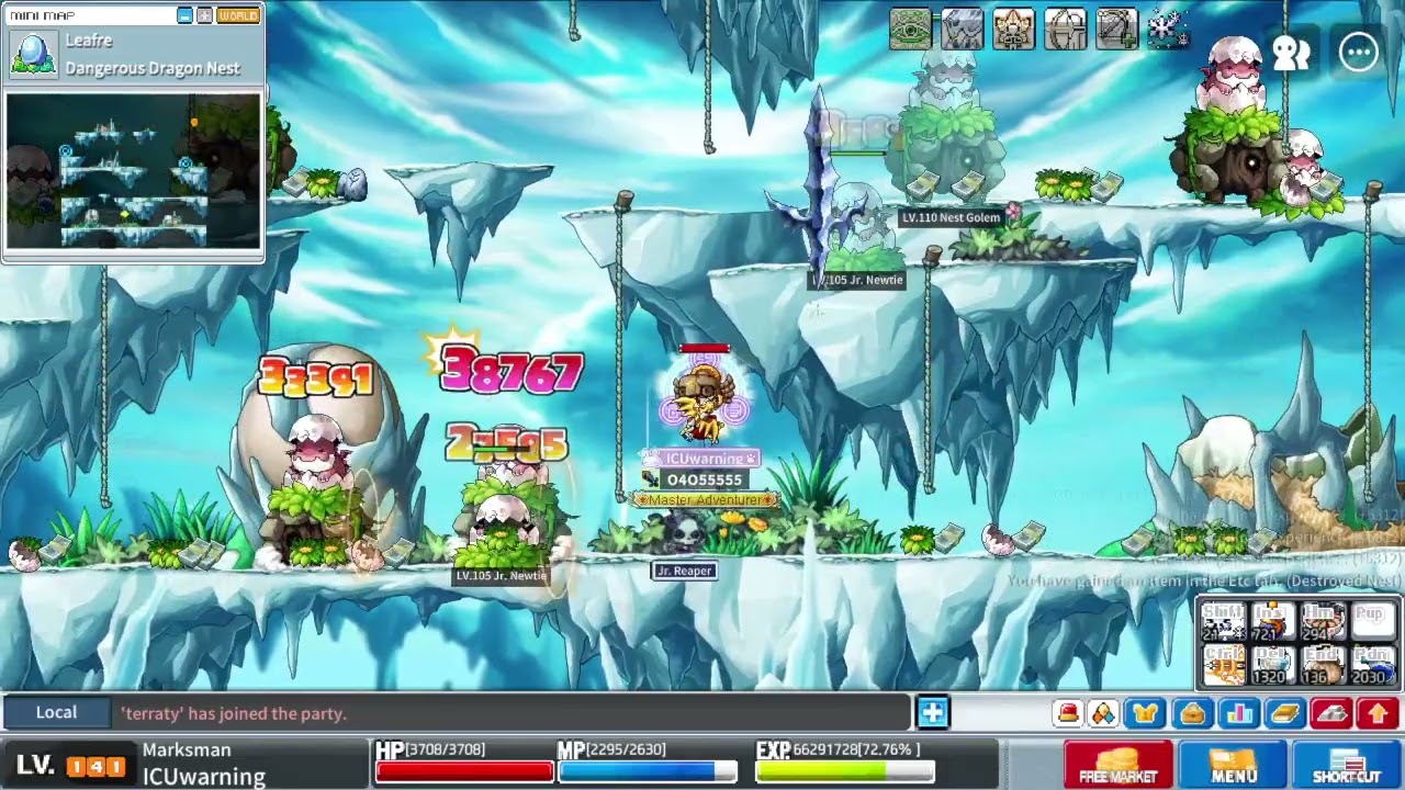 【Artale楓之谷】141神射手蛋龍單練 230w+/10mins