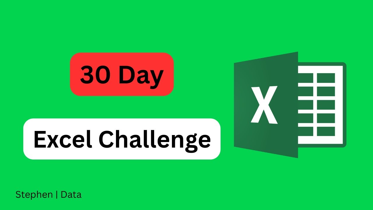 30 Day Excel Challenge | Full Course (14+ hours) | 