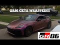 Car Wrapping My Little Brother’s Toyota GR86 - How to wrap a car for the first time
