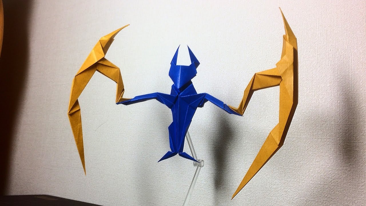 折り紙 イベルタル 伝説のポケモン ポケモンxy 折り方 作り方 How To Make Origami Pokemon Yveltal Youtube