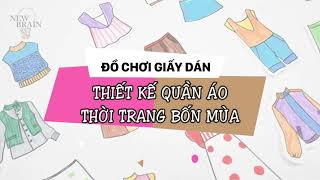 Tranh tô màu dán hình thiết kế quần áo phụ kiện 4 mùa - Stick'N Việt Nam