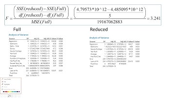 MAT 382 Lesson 5 video 3: Partial F test example
