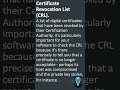 Certificate Revocation List CRL #cybersecurity #technology #cybersafe #education #learning