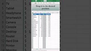 How to Move and Copy Rows and Columns in Excel with Drag and Drop