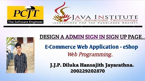 Web Project Task 01 | Java institute | 1st year | e shop @javainstituteforadvancedte1415