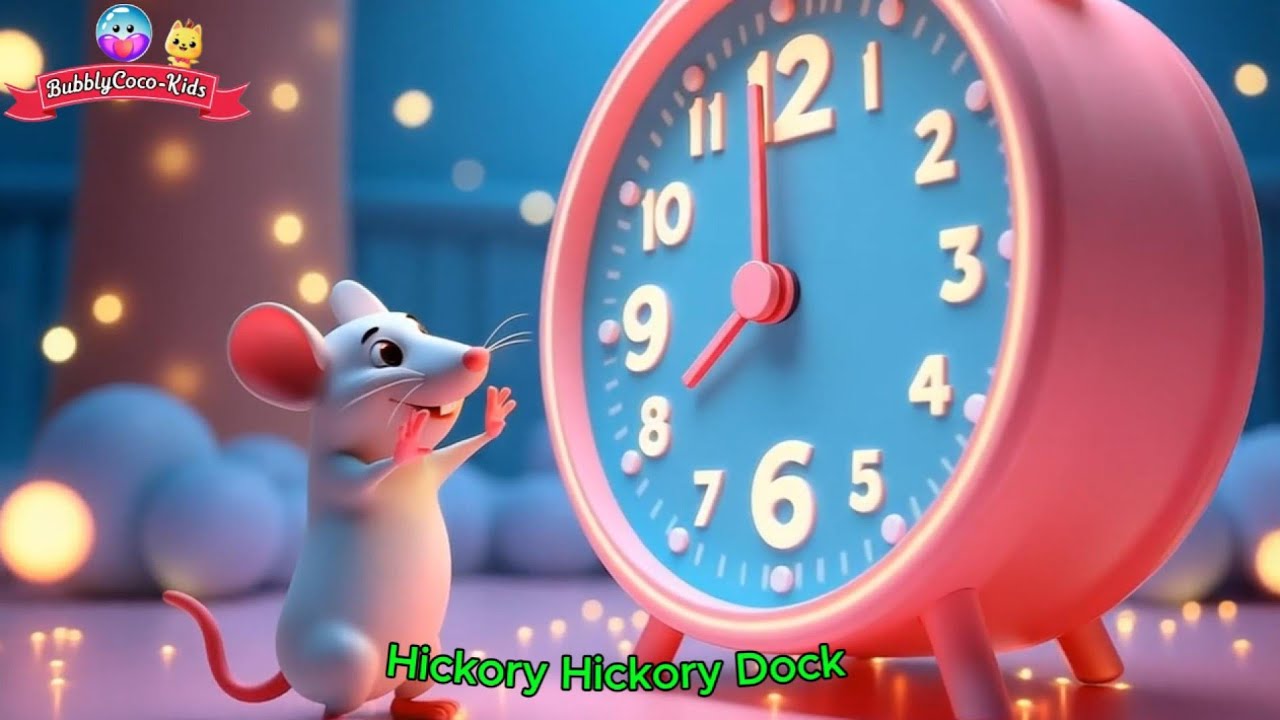 🐭 Hickory Dickory Dock 🎶 | Fun Kids Nursery Rhyme & Song for Kids ...