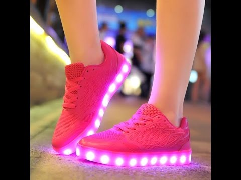 Zapatos con LED - YouTube