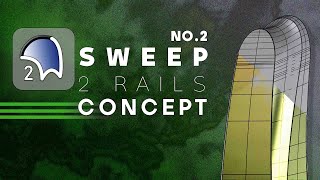 Sweep 2 Rails command in Rhinocerose - 2-  surface modeling - Epesiod 4