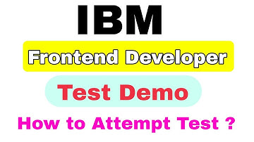 IBM Frontend Developer Coding demo assesment 2024| How to Attempt IBM Frontend Developer Test 2024
