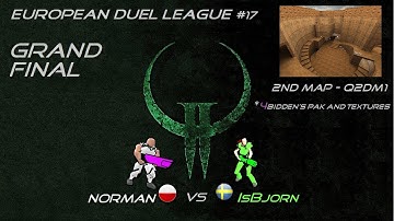 Quake2 |  EDL#17 Grand Final -  norman vs IsBjorn - 2nd map q2dm1 (The Edge)