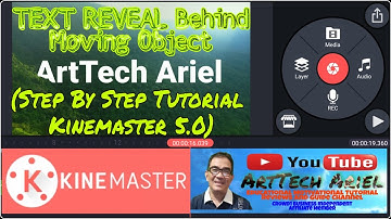 TEXT REVEAL Behind Moving Object (Step By Step Tutorial Kinemaster 5.0.3)