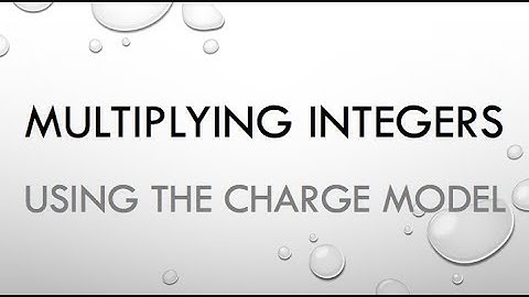 Multiplying Integers: The Charge Model