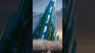World's tallest tower falling!!!   #AI generator #tallestbuilding