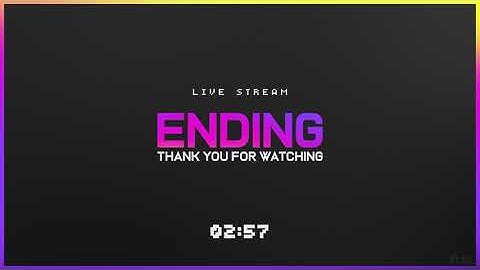 5 Min Countdown - Live Stream ENDING (Twitch Gradient) ll Tech BURNed ll