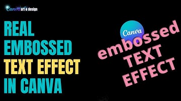 How To create Real Embossed Text Effect In Canva No Photopea No Photoshop | Canva Art Design