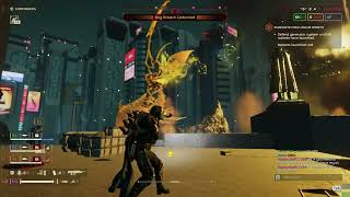 Helldivers 2 Dragonroach attacking Mega city