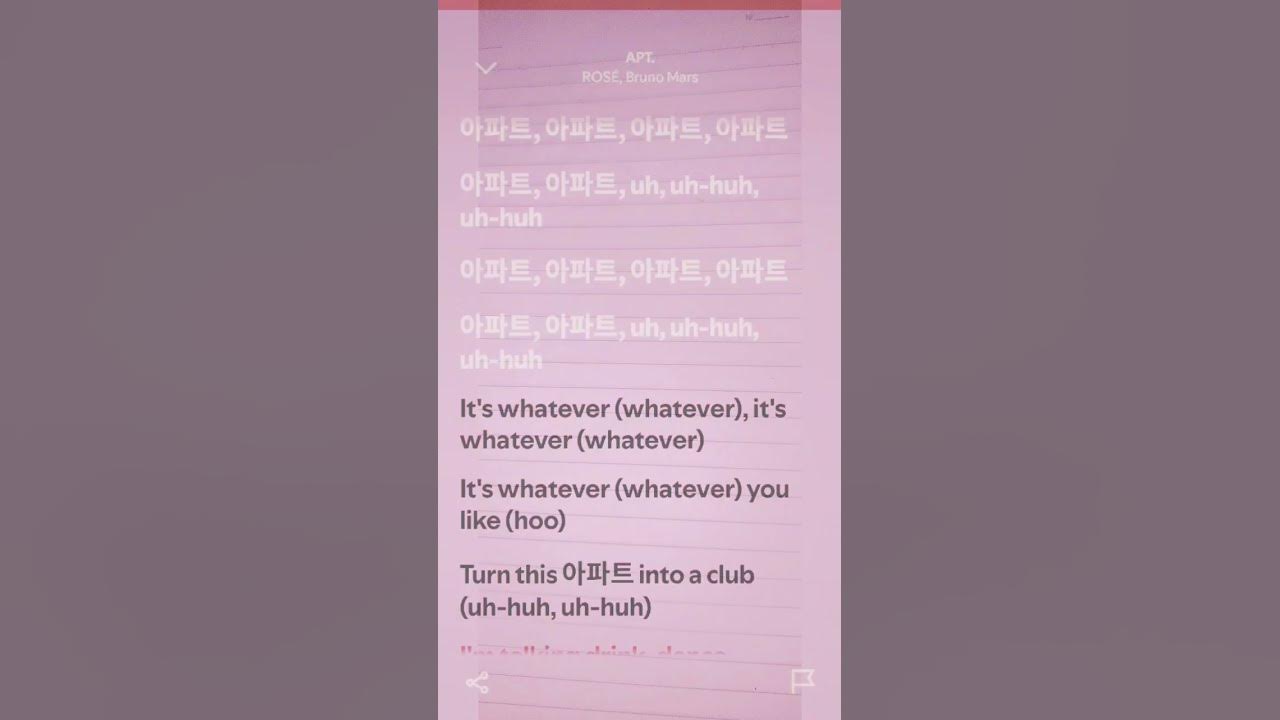 APT lyrics song by Bruno Mars and Rosé