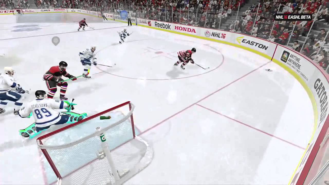 NHL 16 beta goalie saves with desperation saves YouTube