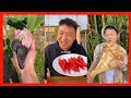 🇨🇳ย่างบนหิน กินตลก😂กินพริก🌶️🥵 Roast on a rock, eat funny