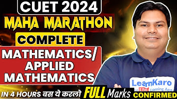 CUET 2024 Mathematics/Applied Mathematics Maha Marathon🤩 | बस ये करलो 200/200 पक्के 📑🔥