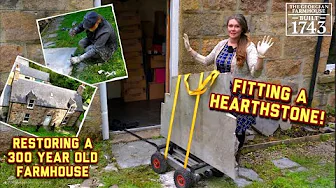 Fitting the hearthstone in our 300 year old living room. #restoration #renovation #dailyvlog