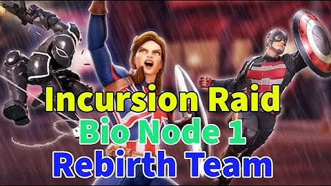 Incursion 1.2 Raid Guide | Bio Node 1: Rebirth is still KING! | MARVEL Strike Force - Free to Play