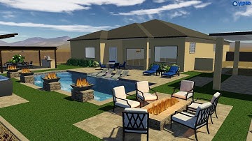 Schultz Backyard Oasis (Final Rendition)- Thunderbird Pools and Spas-ThunderScapes