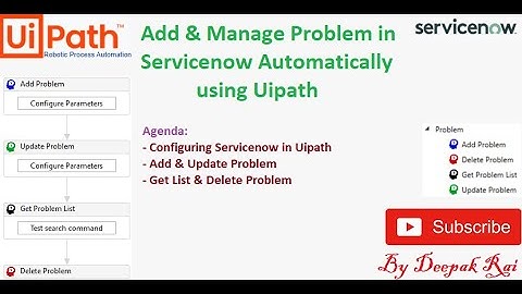 Manage Problem in ServiceNow Automatically using Uipath | ServiceNow Automation