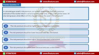 FRM Level 2 | Market Return Variance & Asset Risk Premium | Risk Management