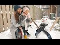 SPEND THE DAY WITH US | ZURI'S FIRST DAY IN THE SNOW !!