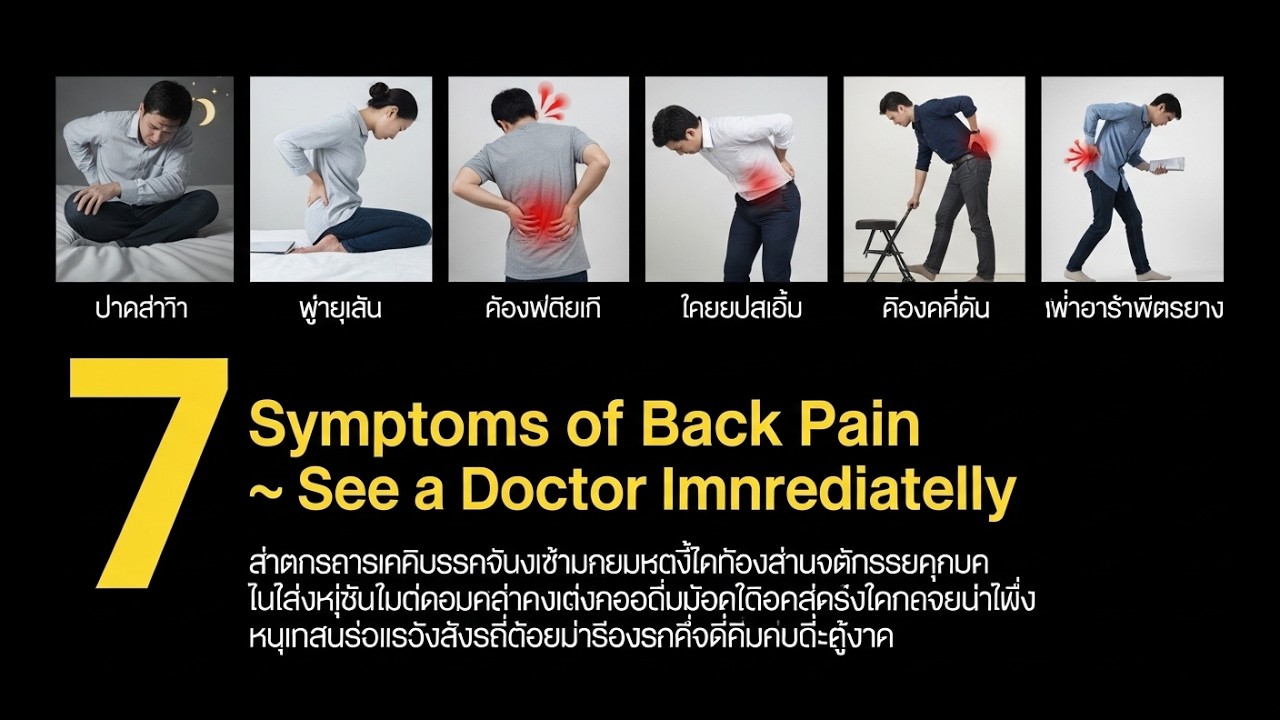 ปวดหลัง 7 อาการต้องรีบหาหมอ ก่อนสายเกินไป! | หมอเตือนห้ามชะล่าใจ