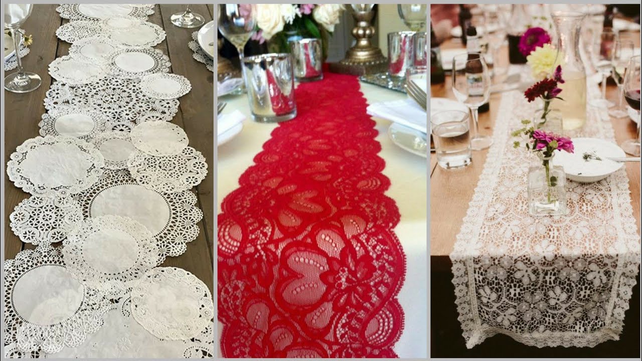 Very Stylish And Classy Crochet Flower Lace Table Runners And Table