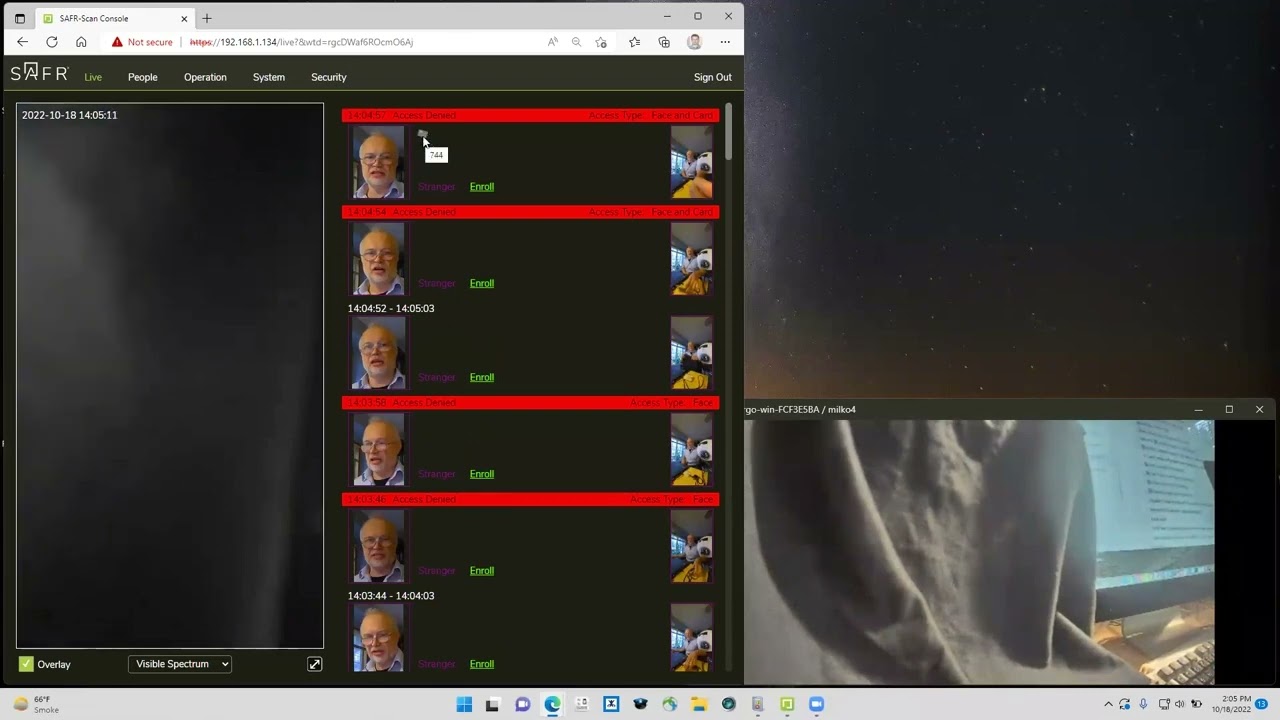 How to enroll Face+Card from SAFR Scan web interface