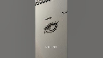 How to draw Eyes Arabian and Korean Tutorial✏️ #drawing #tutorial #howtodraw #eyes #art