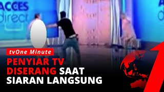 Waduh! Penyiar Televisi Ini Diserang Wanita Telanjang saat Siaran Langsung | tvOne Minute