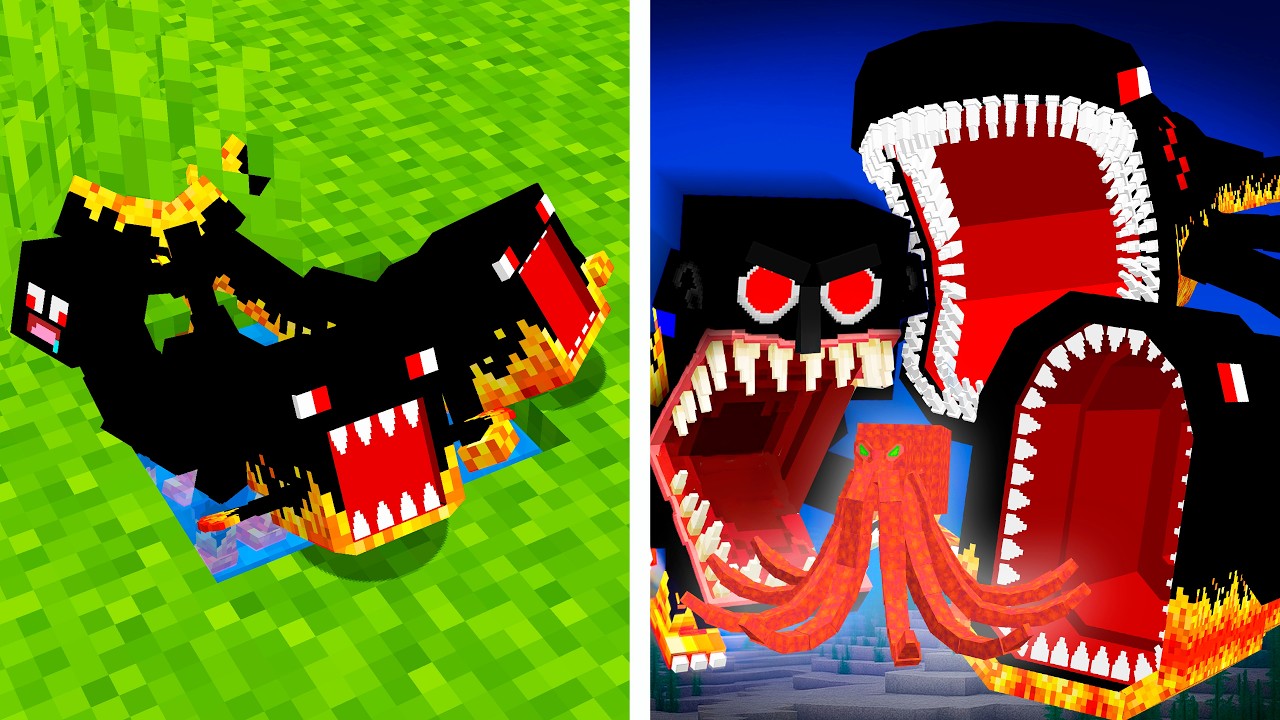 Todos os MONSTROS MARINHOS do Minecraft em um Só Vídeo