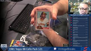 09-15-2019 1981 Topps Baseball Cello Pack 121 Break Video Opening