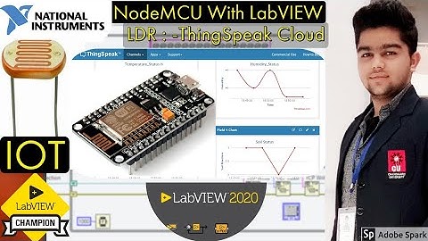 LabVIEW with NodeMCU | Tutorial:- 8 LDR data send ThingSpeak | HTTP Client | IOT | LabVIEW