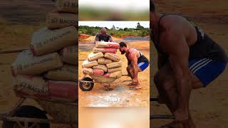 Bodybuilders Vs Construction Worker