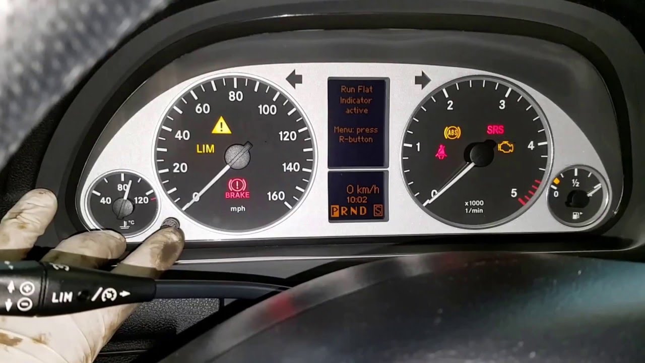 How To Reset Tyre Pressure - Mercedes A Class - Youtube