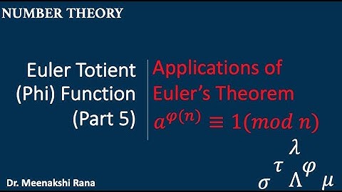 Euler Totient/Phi Function-Part 5
