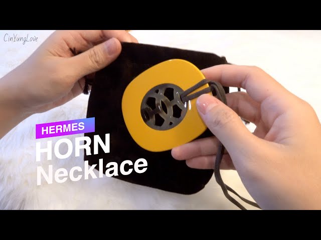 Hermes Buffalo Horn,Metal Women's Choker Necklace (Dark Brown,Gold) | eLADY  Globazone