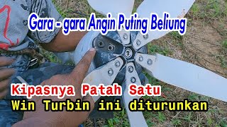Download Lagu GARA-GARA ANGIN PUTING BELIUNG WIN TURBIN 800 WATT INI RUSAK HARUS DITURUNKAN DARI ATAS TOWER MP3