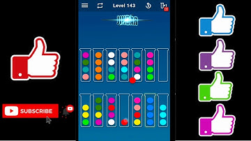 Ball Sort Puzzle Level 143 Color Sorting Games Level 143