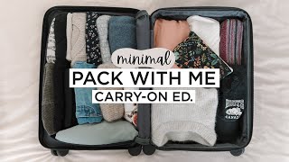 MINIMALIST PACK WITH ME | 1 Month In A Carry-On